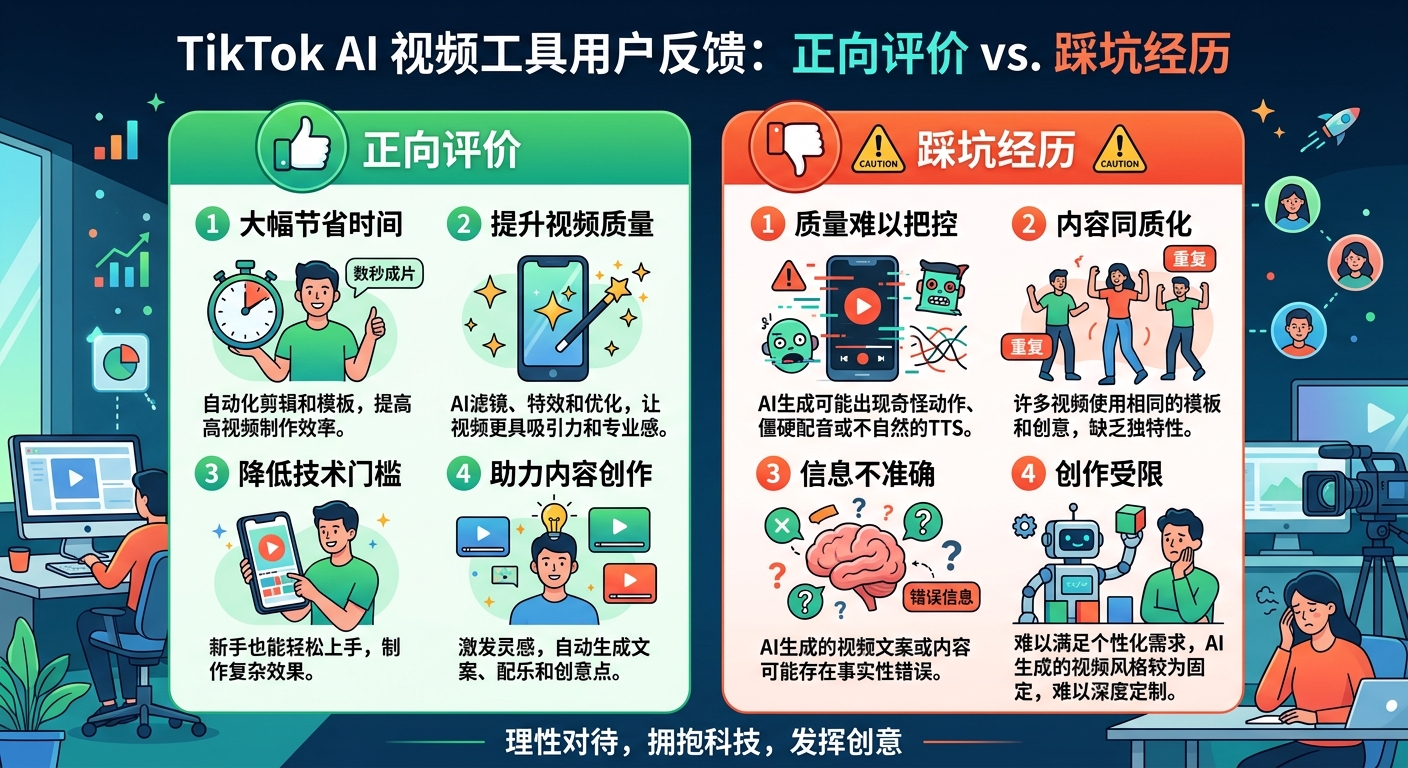 TikTok视频AI工具用户真实评价：跨境卖家怎么说