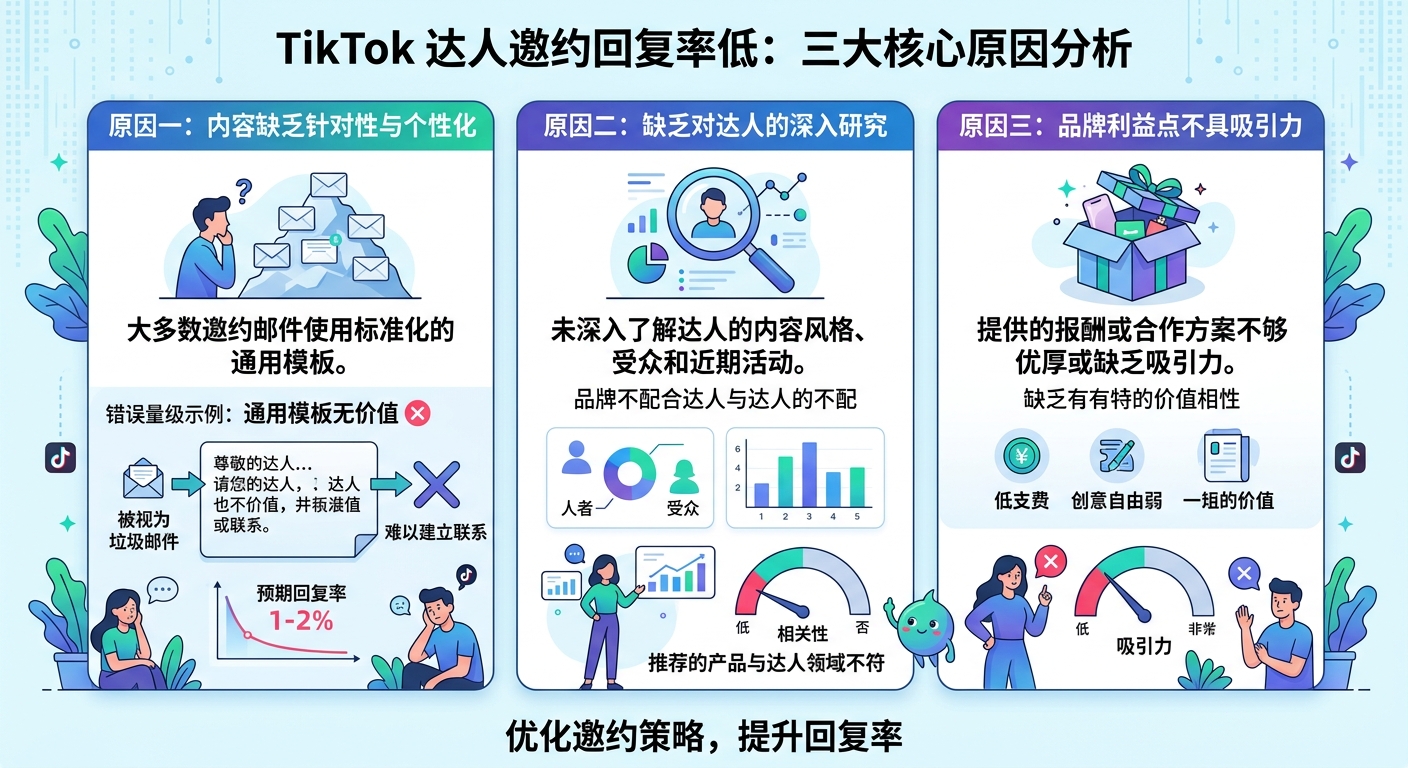 TikTok达人合作邀约没有回复？回复率低的真实原因