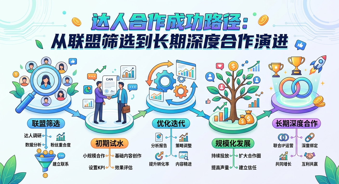 达人合作成功路径：从联盟筛选到长期深度合作的演进