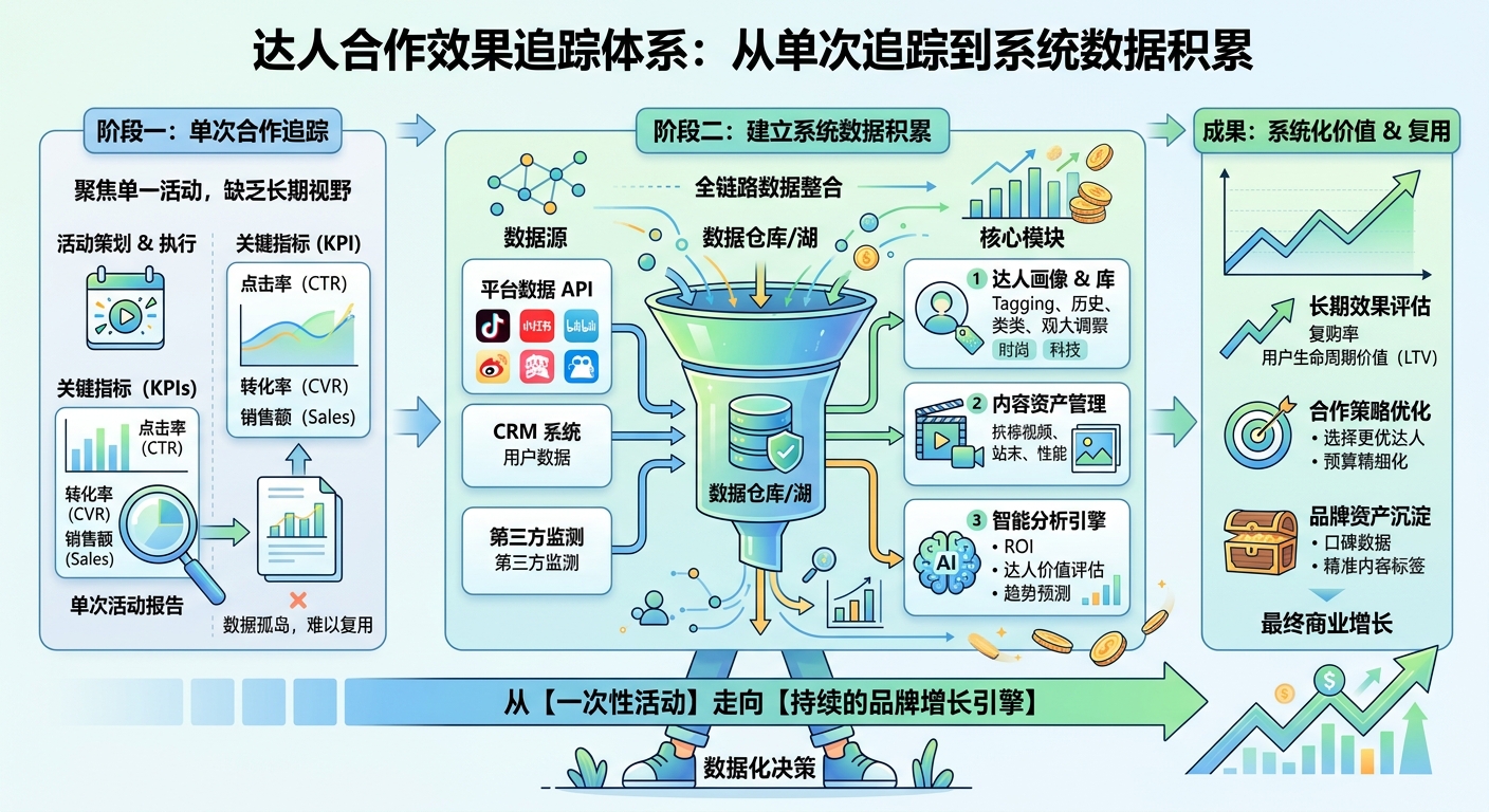 达人合作效果追踪体系：从单次合作追踪到系统性数据积累