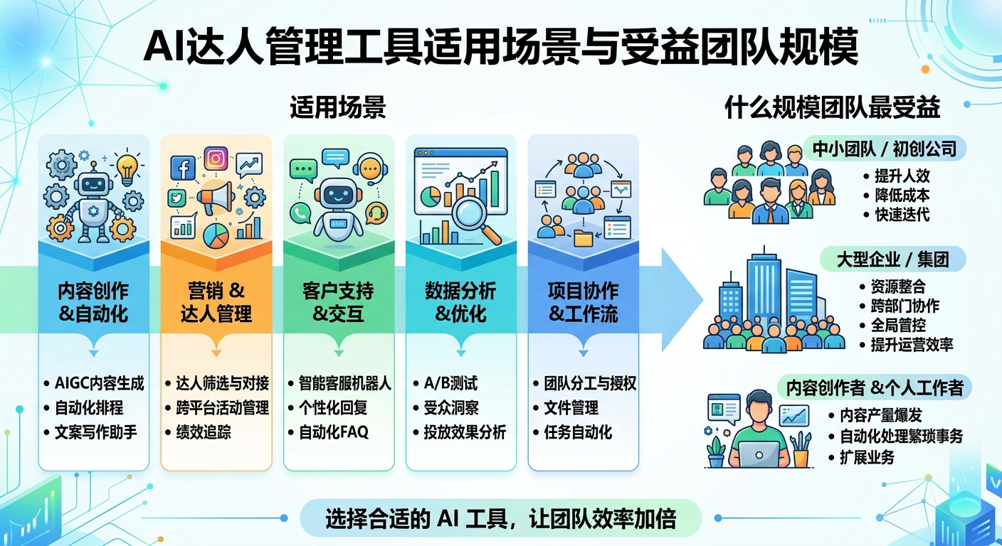 AI达人管理工具适用场景：什么规模的团队最受益