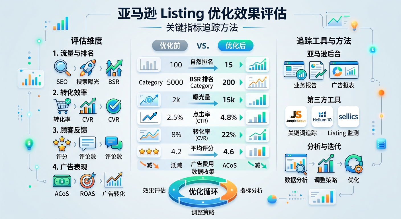 亚马逊Listing优化效果评估：关键指标追踪方法