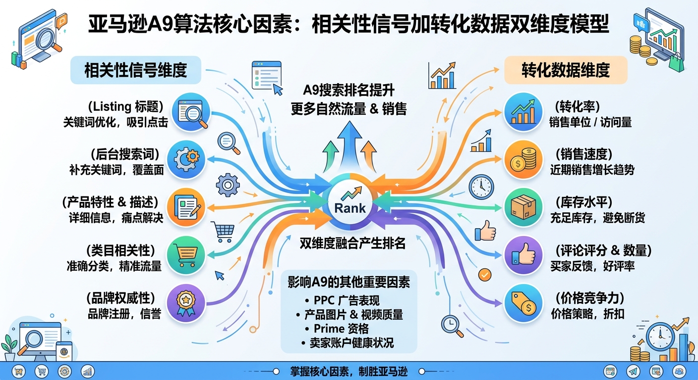 亚马逊A9算法2025详解：决定Listing排名的核心因素