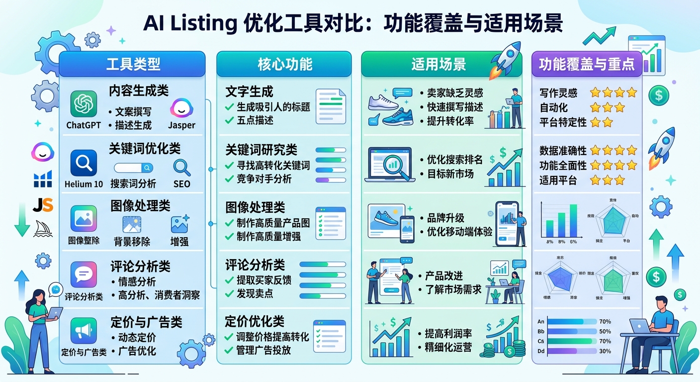 AI亚马逊Listing优化工具推荐：2025年主流工具对比