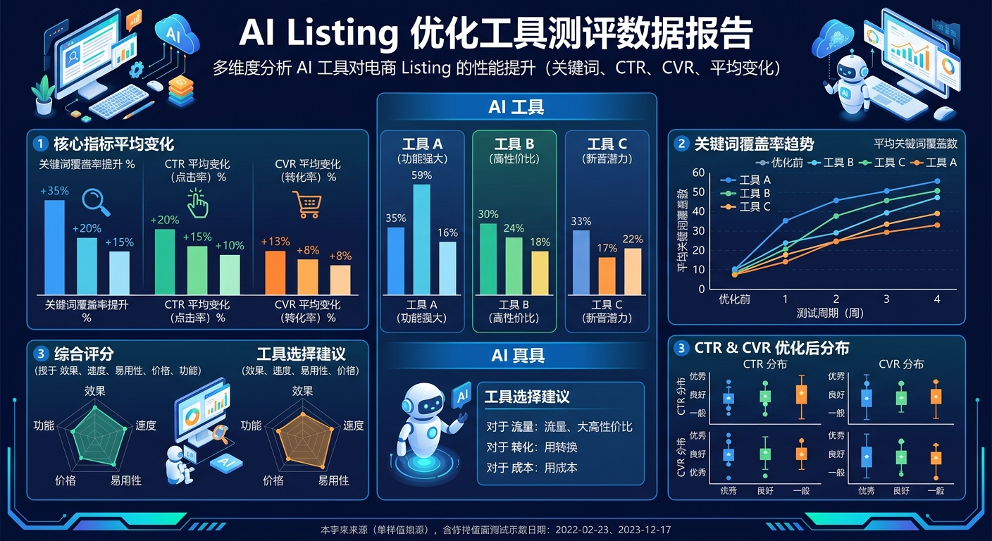 AI Listing优化工具效果测评：关键数据对比