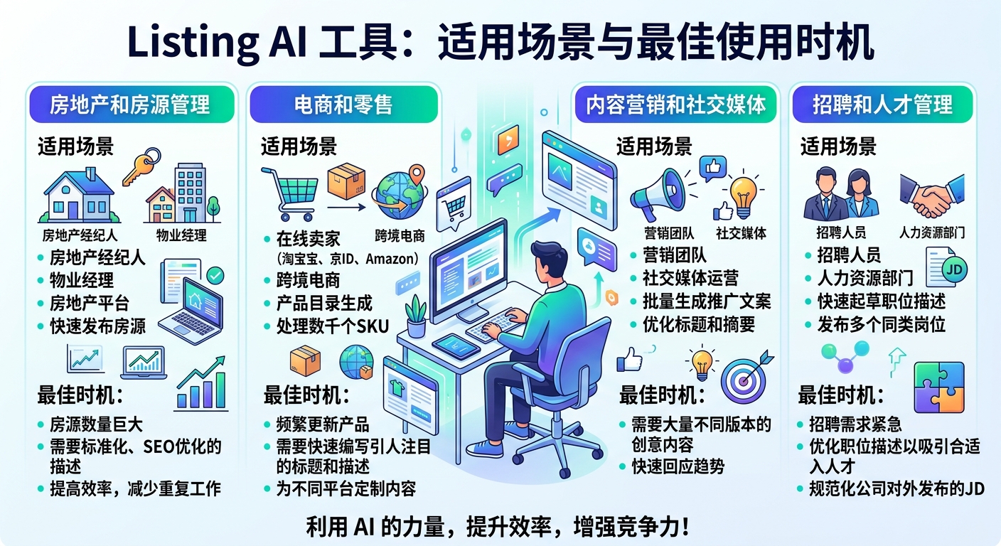 Listing AI工具适用场景:什么情况下最值得用