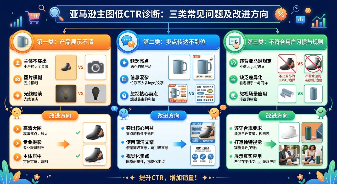 亚马逊主图点击率低怎么办？提升CTR的实际方法
