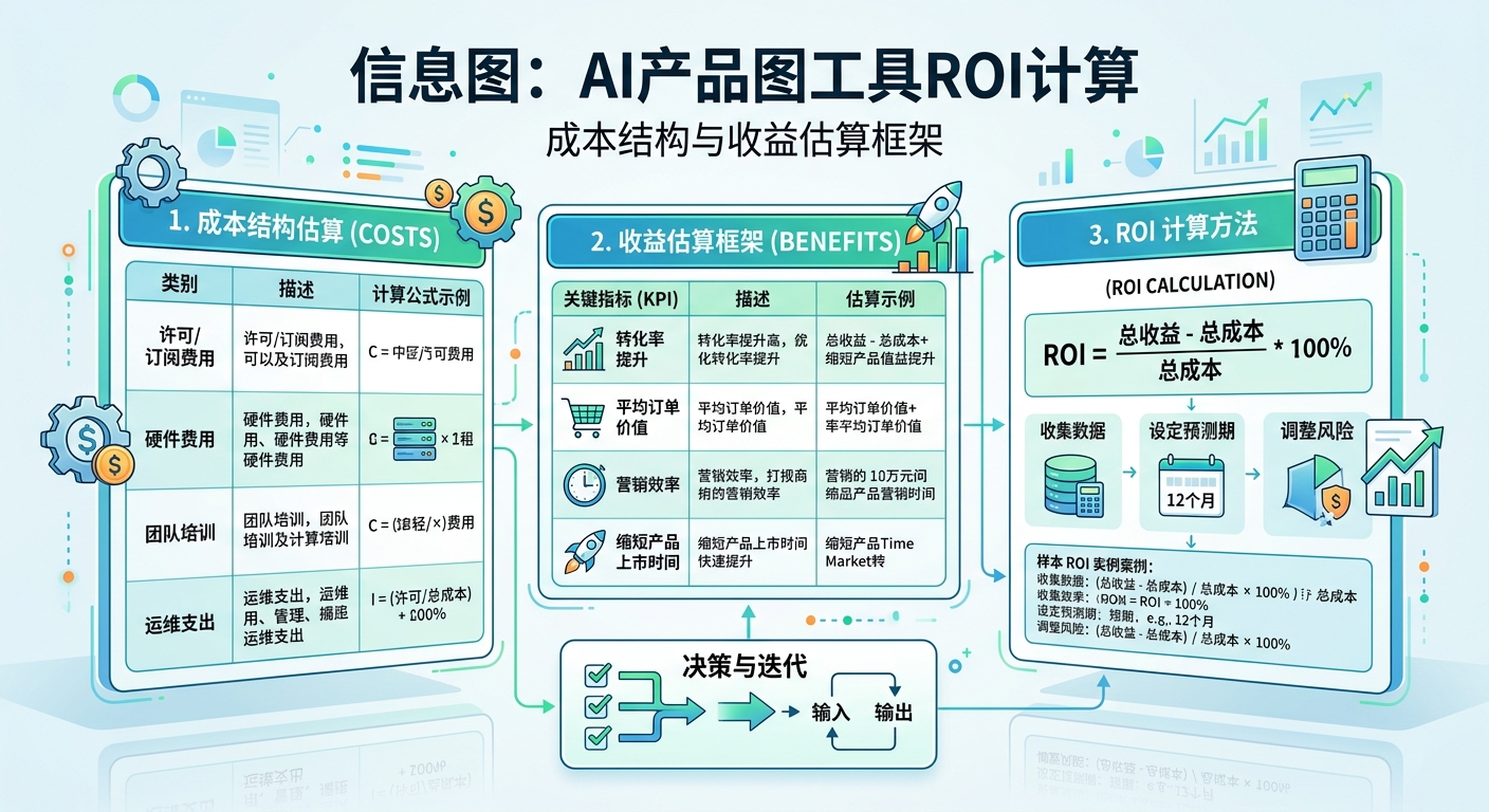 AI产品图工具ROI计算：成本结构与收益估算框架