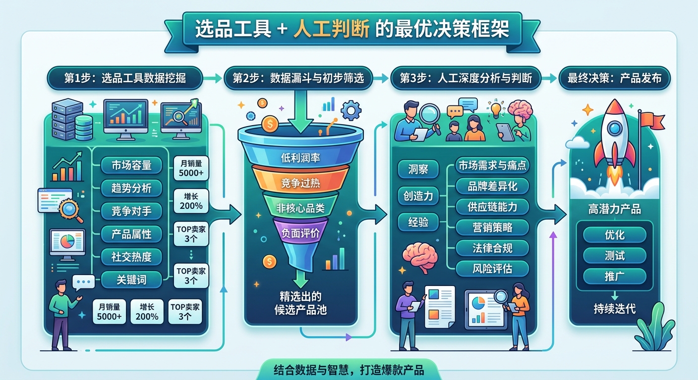 选品工具 + 人工判断：最优决策框架的构成
