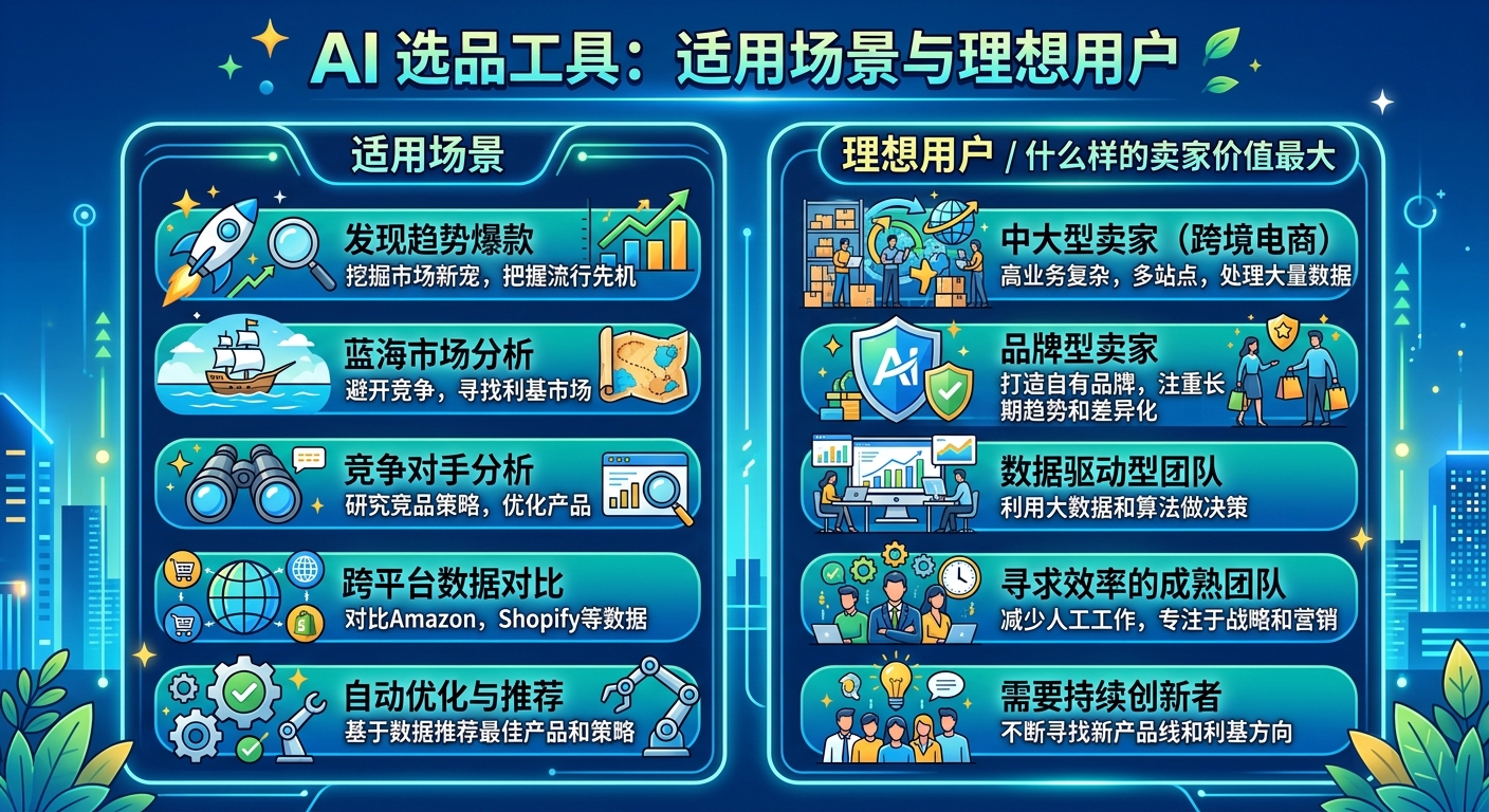 AI选品工具适用场景：什么样的卖家用起来价值最大
