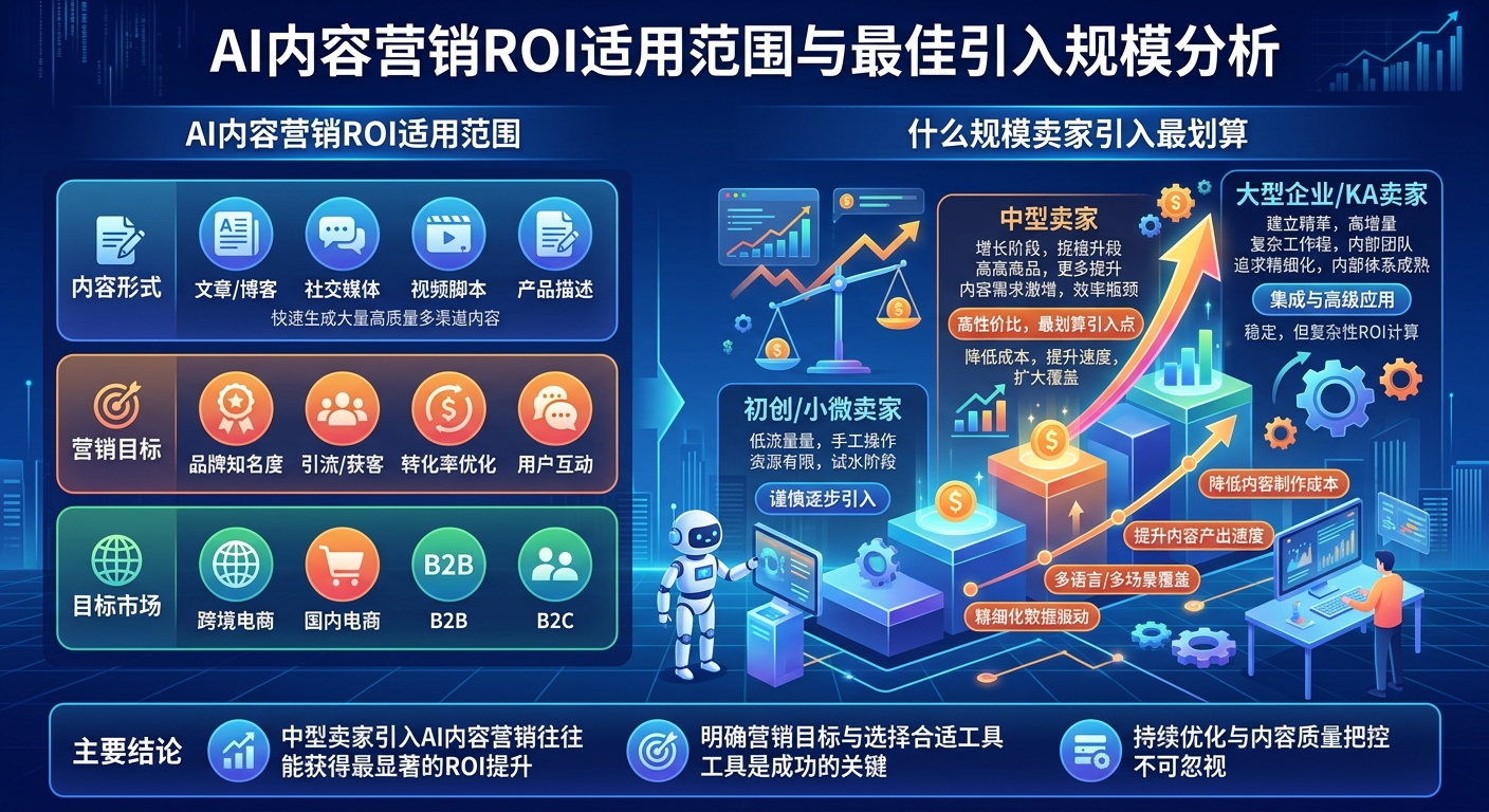 AI内容营销ROI的适用范围：什么规模的卖家引入最划算