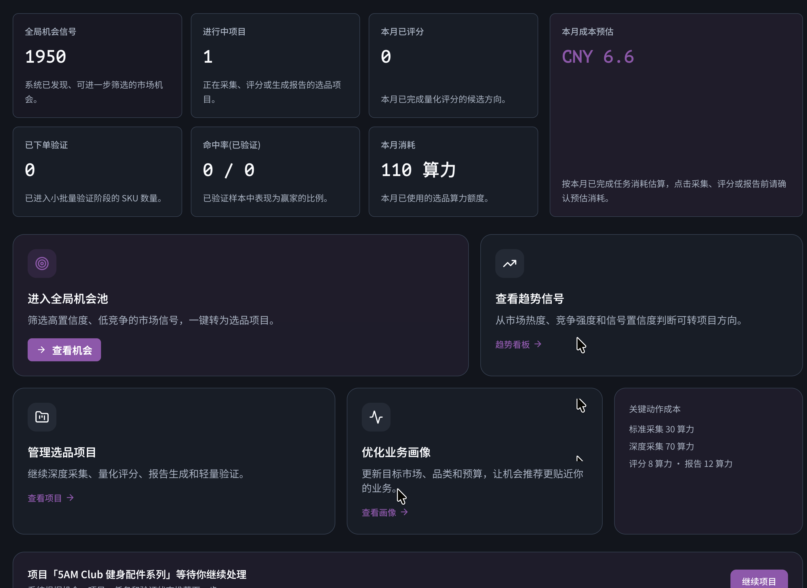 DTC 陌生市场品牌定性与机会发现工作台