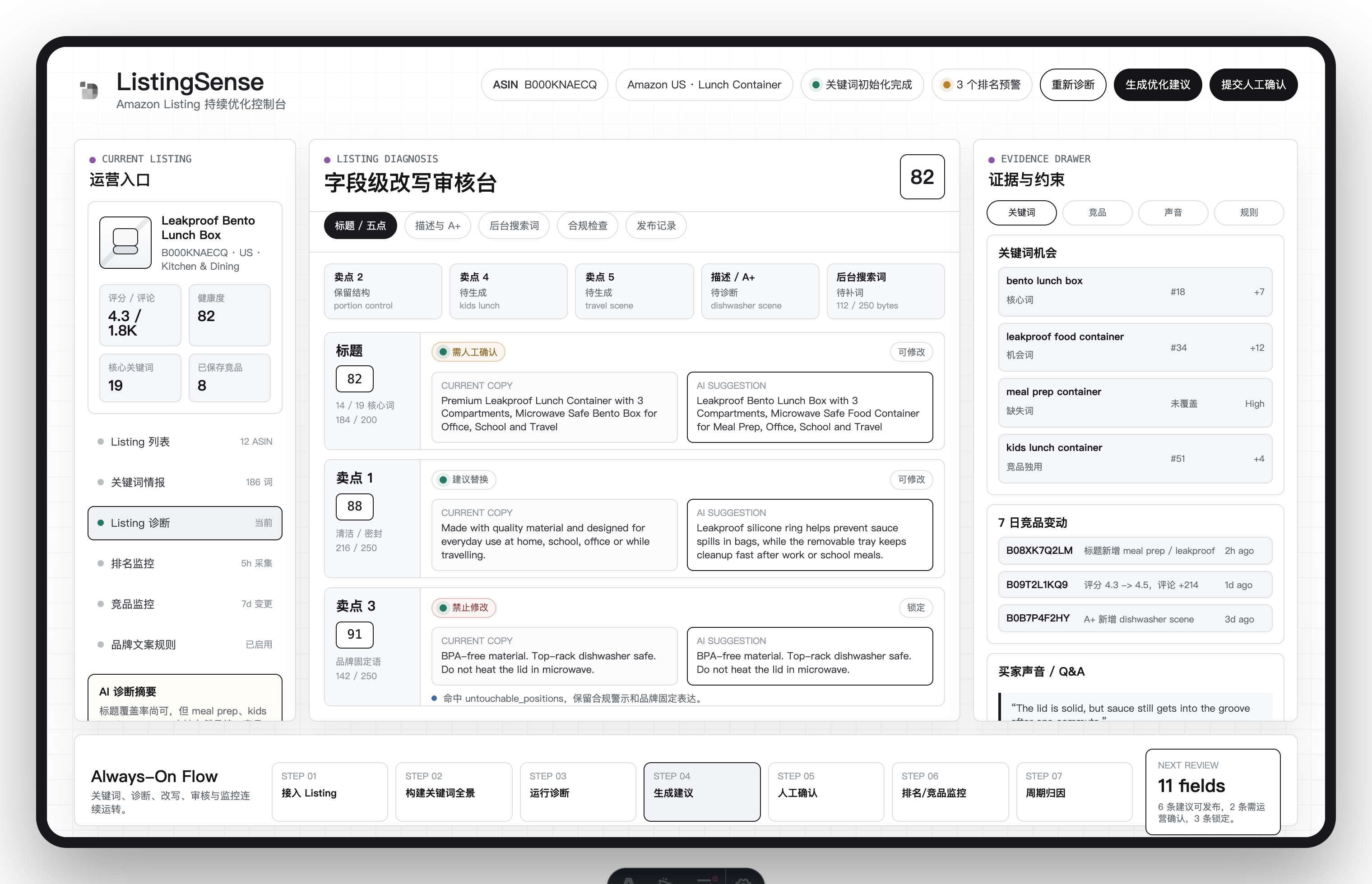 Listing Optimizer · Listing 优化