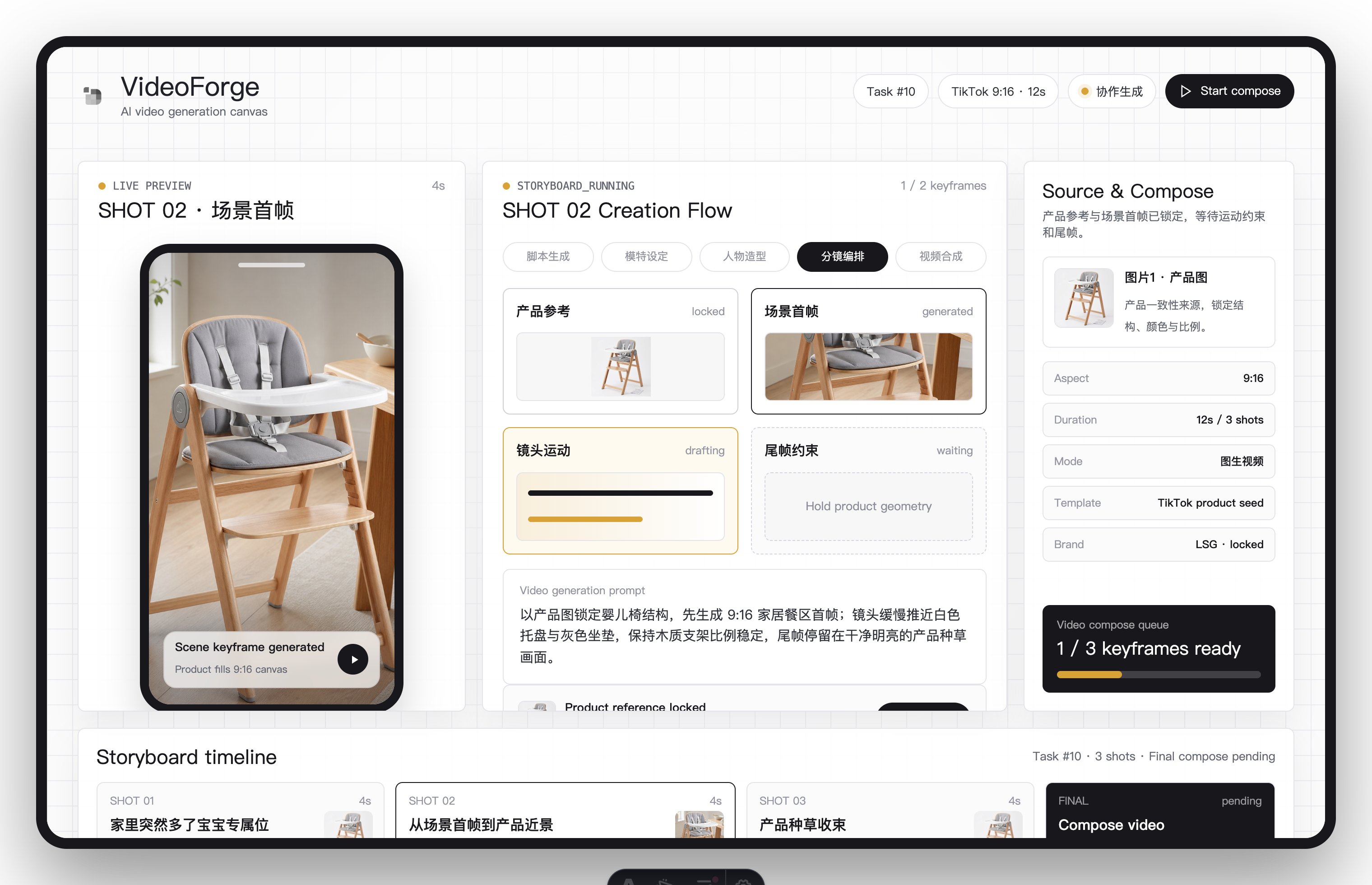 VideoForge · 视频生成任务